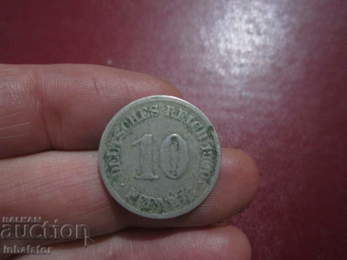 1900 10 pfennig litera E