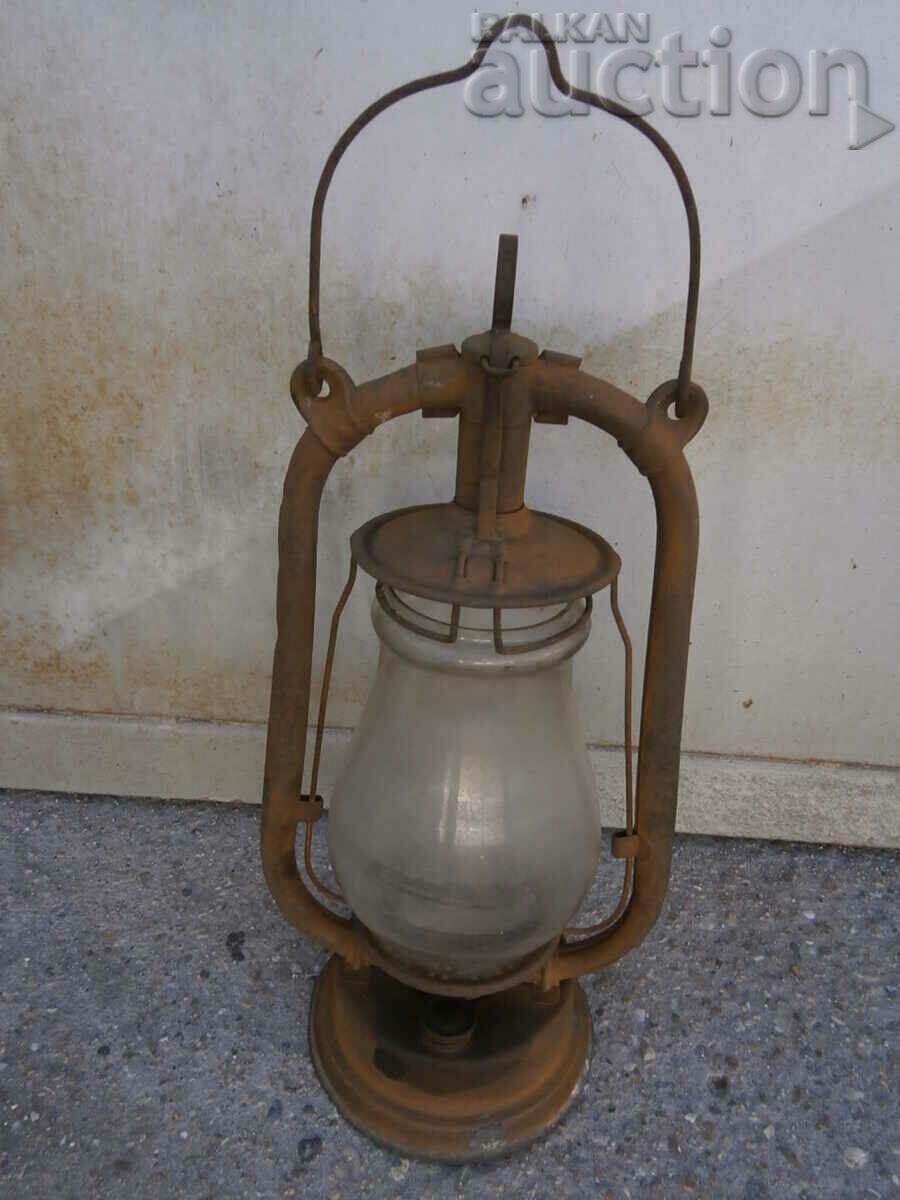 lanternă de gaz de epocă numărul 205 tip militar timpuriu Primul Război Mondial