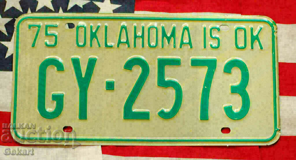 Американски регистрационен номер Табела OKLAHOMA 1975