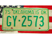 Πινακίδα ΗΠΑ OKLAHOMA 1975