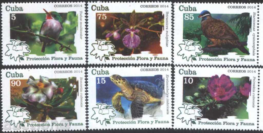 Чисти марки Флора и Фауна 2014 от Куба