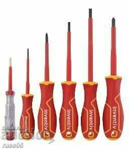 Screwdrivers and phase meter "INVENTIV" set new with price 25.00 BGN | € 12.78 Screwdrivers and phase meter "INVENTIV" set new with price 25.00 BGN | € 12.78