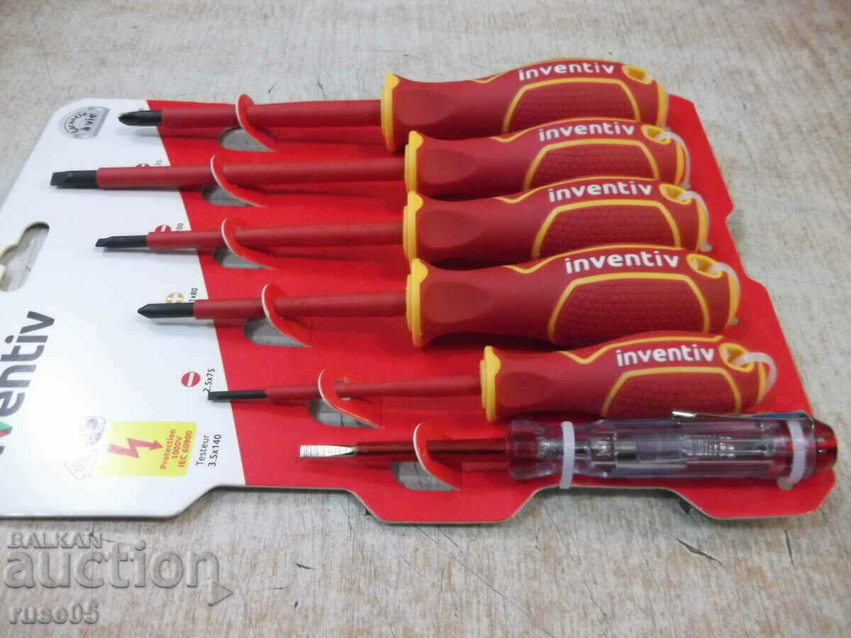 Screwdrivers and phase meter "INVENTIV" set new - 5 Screwdrivers and phase meter "INVENTIV" set new - 5