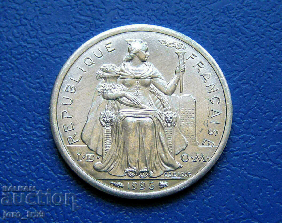 Френска Полинезия 1 франк 1996 г.