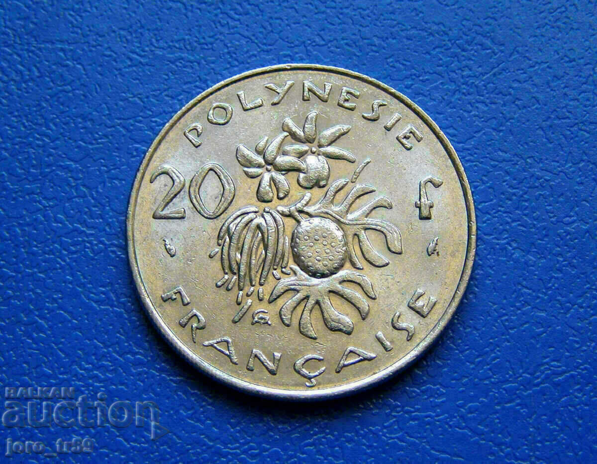 French Polynesia 20 Francs 1986