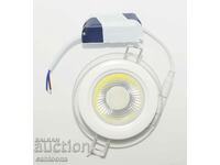 LED COB recessed spotlight - circle, 6W white light, driver