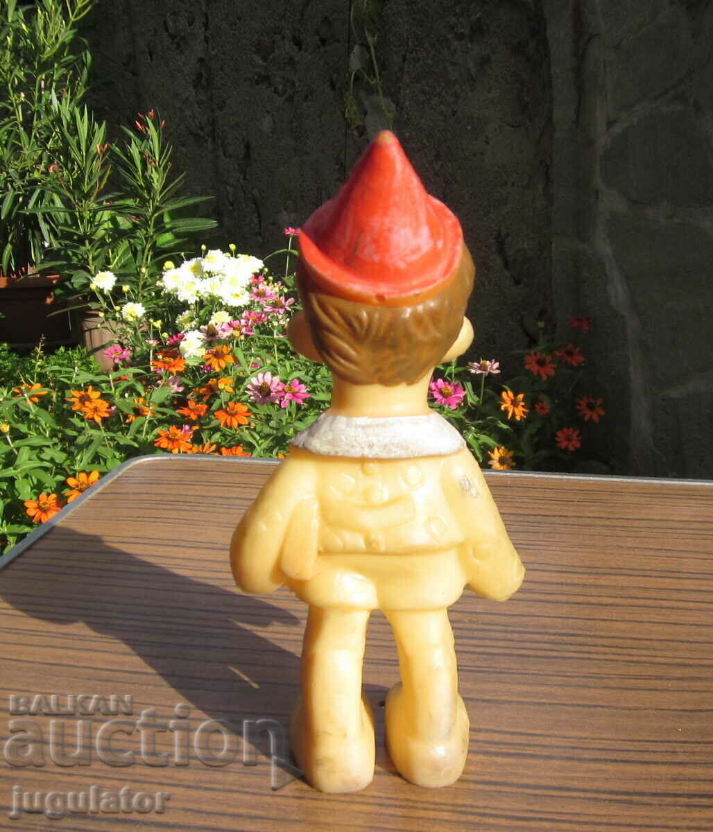 Auction Pinocchio old Bulgarian rubber toy doll from Sotsa Auction Pinocchio old Bulgarian rubber toy doll from Sotsa