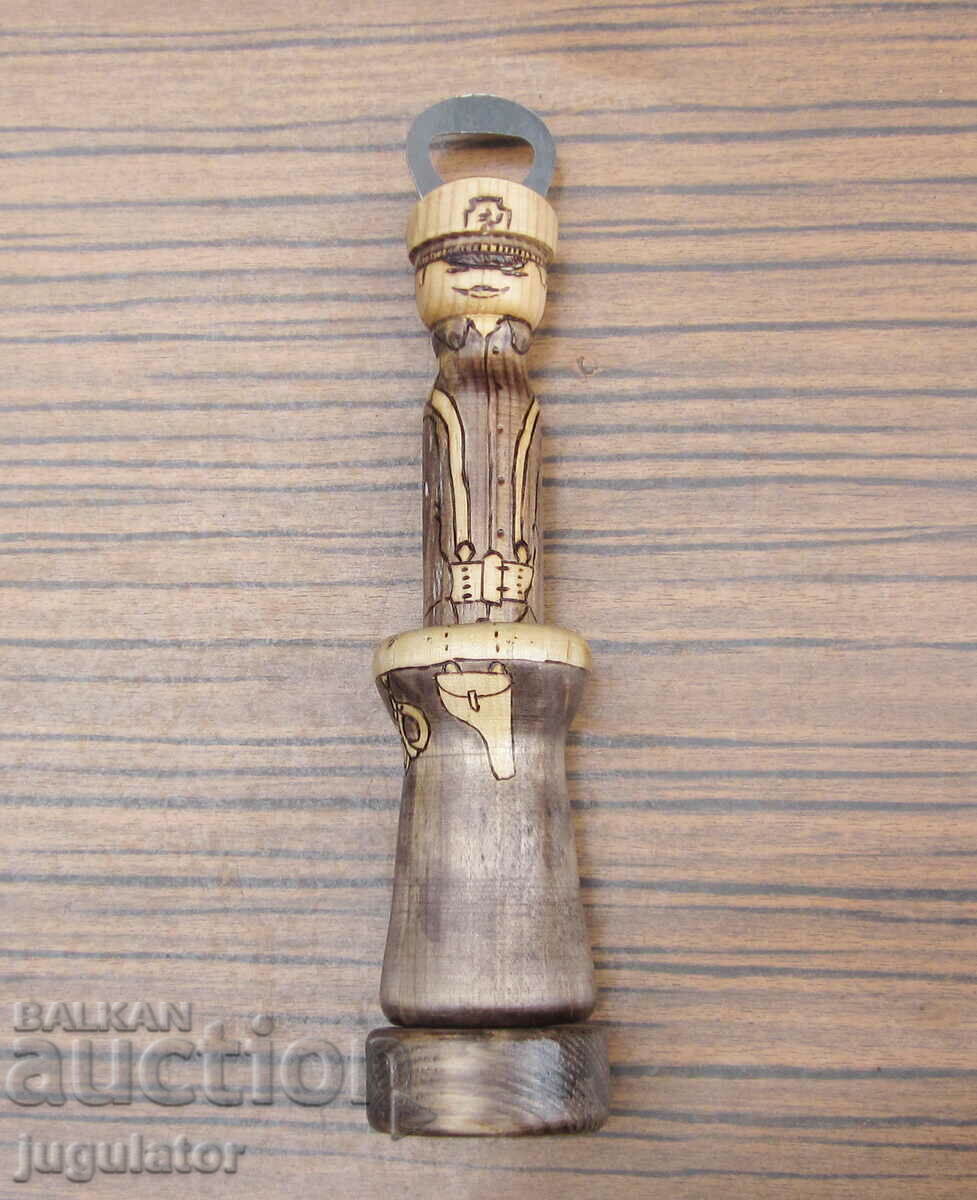 Auction handmade wooden erotic opener traffic police officer Auction handmade wooden erotic opener traffic police officer