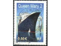 Stamped mark Ship Queen Mary 2 2003 from France