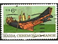 Stamped Brand Boat Ceremonial Canoe Haida 1970 από τις ΗΠΑ