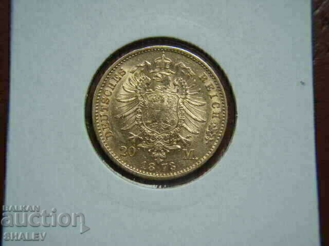 Licitație 20 Marci 1873 E Saxonia (Germania) Saxonia - XF/AU (aur)