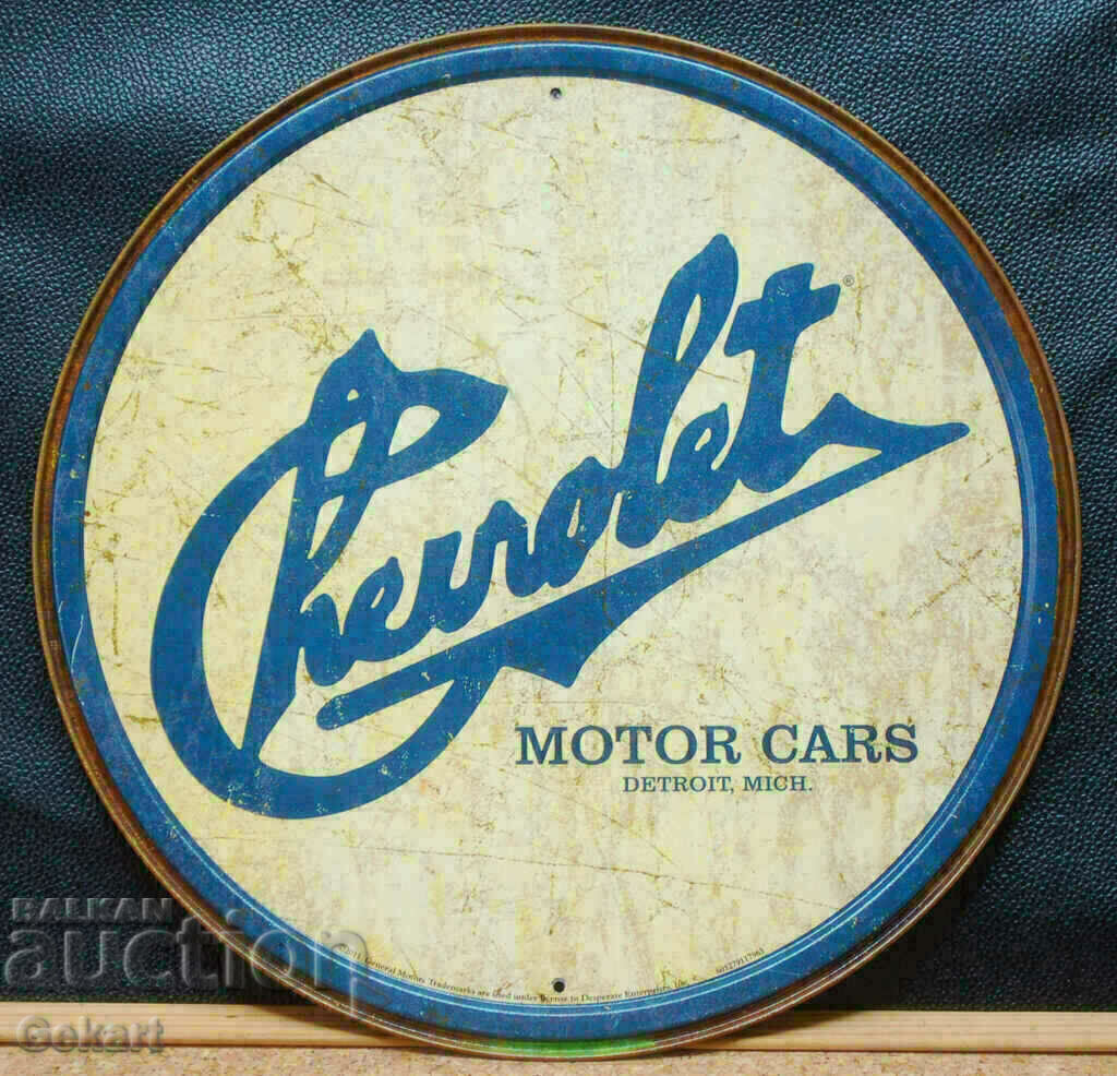 Metal Plate CHEVROLET - Motor Cars