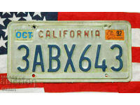 Американски регистрационен номер Табела CALIFORNIA