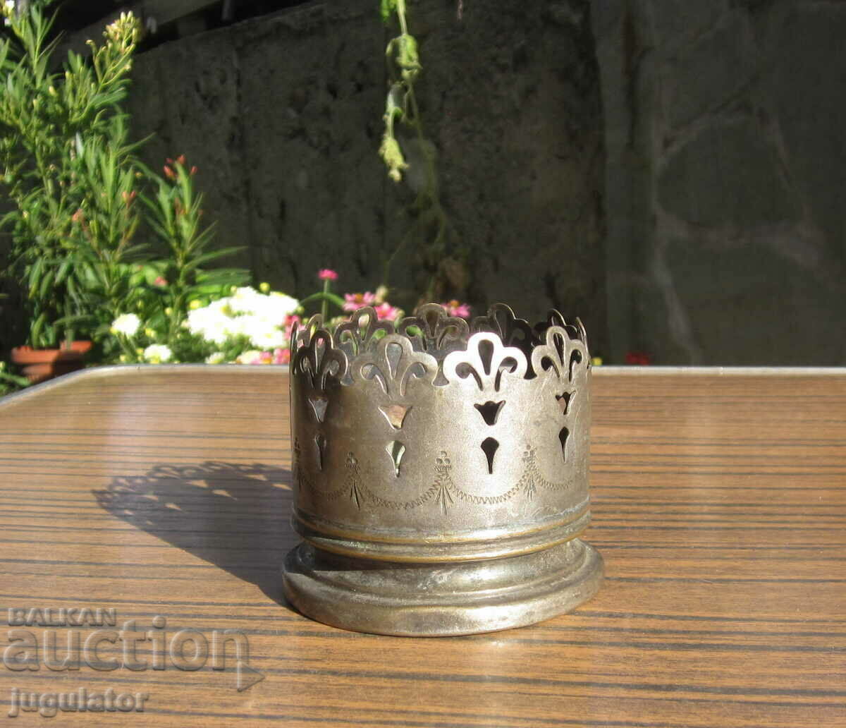 Kingdom of Bulgaria Bulgarian Royal Silver Plated Cup Coaster with price 55.00 BGN | € 28.12 Kingdom of Bulgaria Bulgarian Royal Silver Plated Cup Coaster with price 55.00 BGN | € 28.12