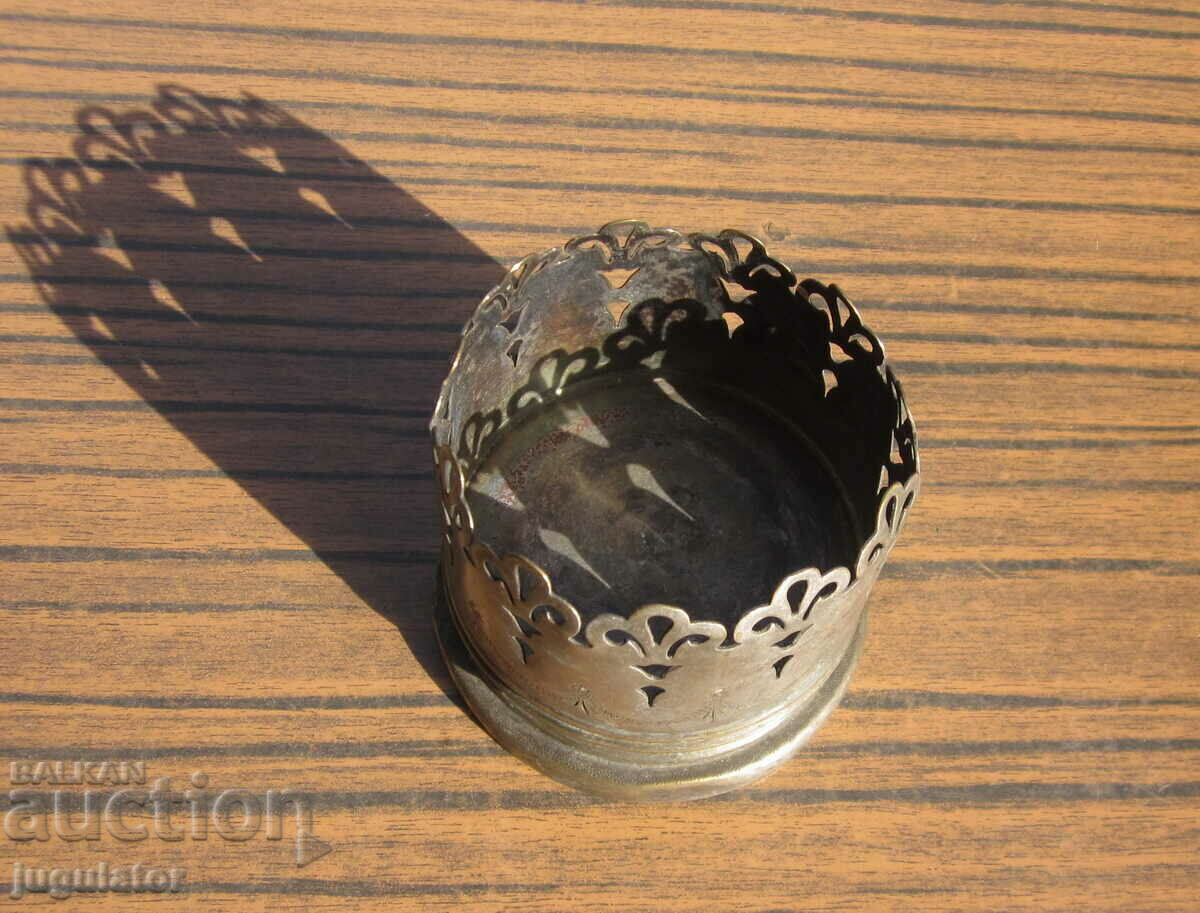 Delivery of Kingdom of Bulgaria Bulgarian Royal Silver Plated Cup Coaster Delivery of Kingdom of Bulgaria Bulgarian Royal Silver Plated Cup Coaster