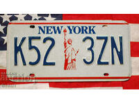 American license plate Plate NEW YORK