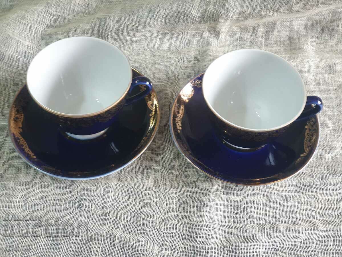 Double set of Russian porcelain cups and saucers-LFZ with price 85.00 BGN | € 43.46