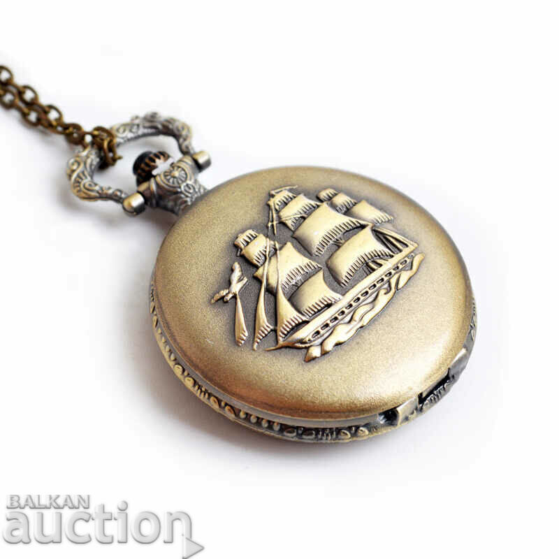 New Pocket watch with ship sails masts sails ocean sailor with price 18.00 BGN | € 9.20