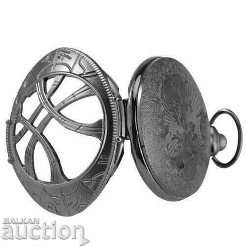 Доставка на Нов Джобен часовник черен око фентъзи магьоснически символи Доставка на Нов Джобен часовник черен око фентъзи магьоснически символи