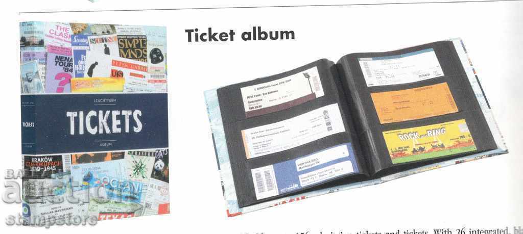 Album for admission cards and tickets and banknotes