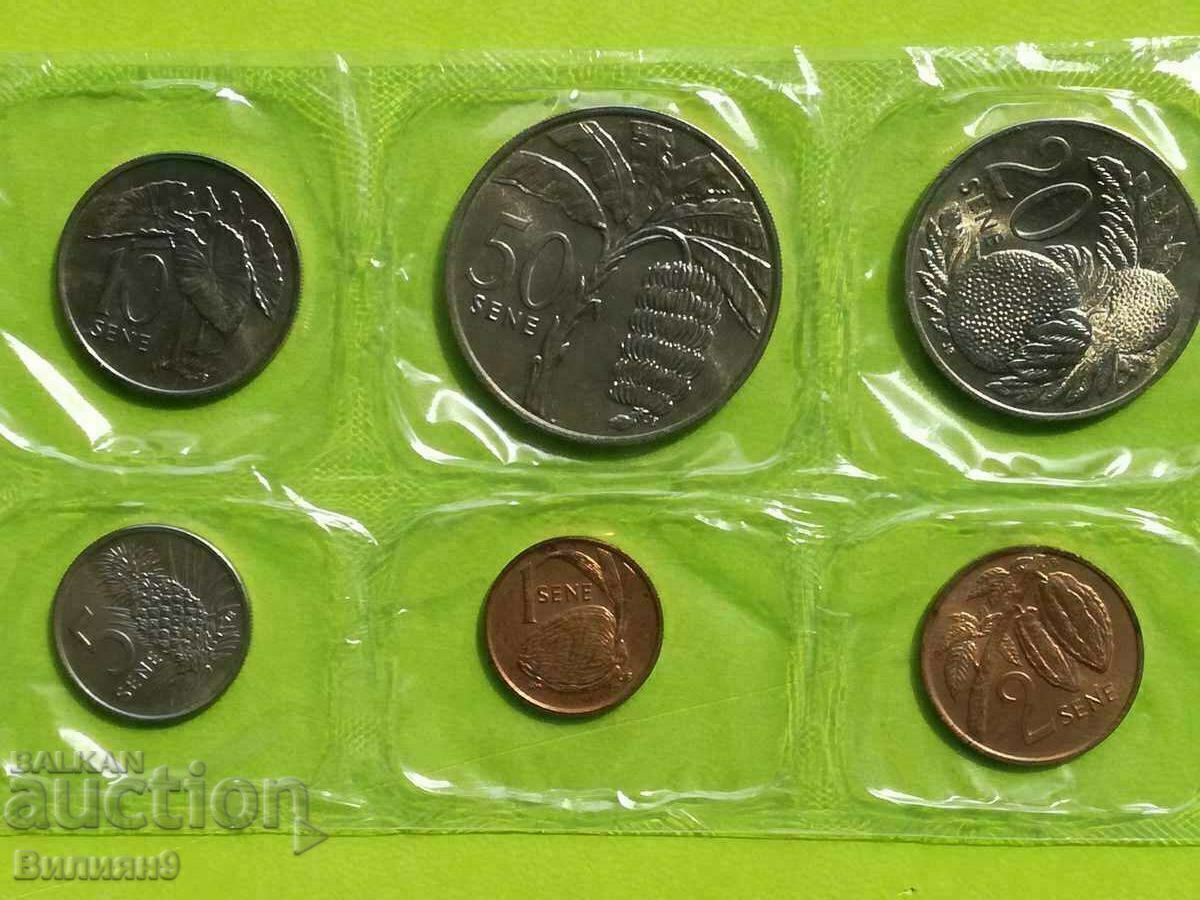 Set de monede pentru schimbul Samoa și Sisif 1974 Unc
