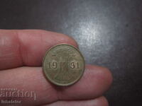 1931 letter - A - 1 pfennig Germany -