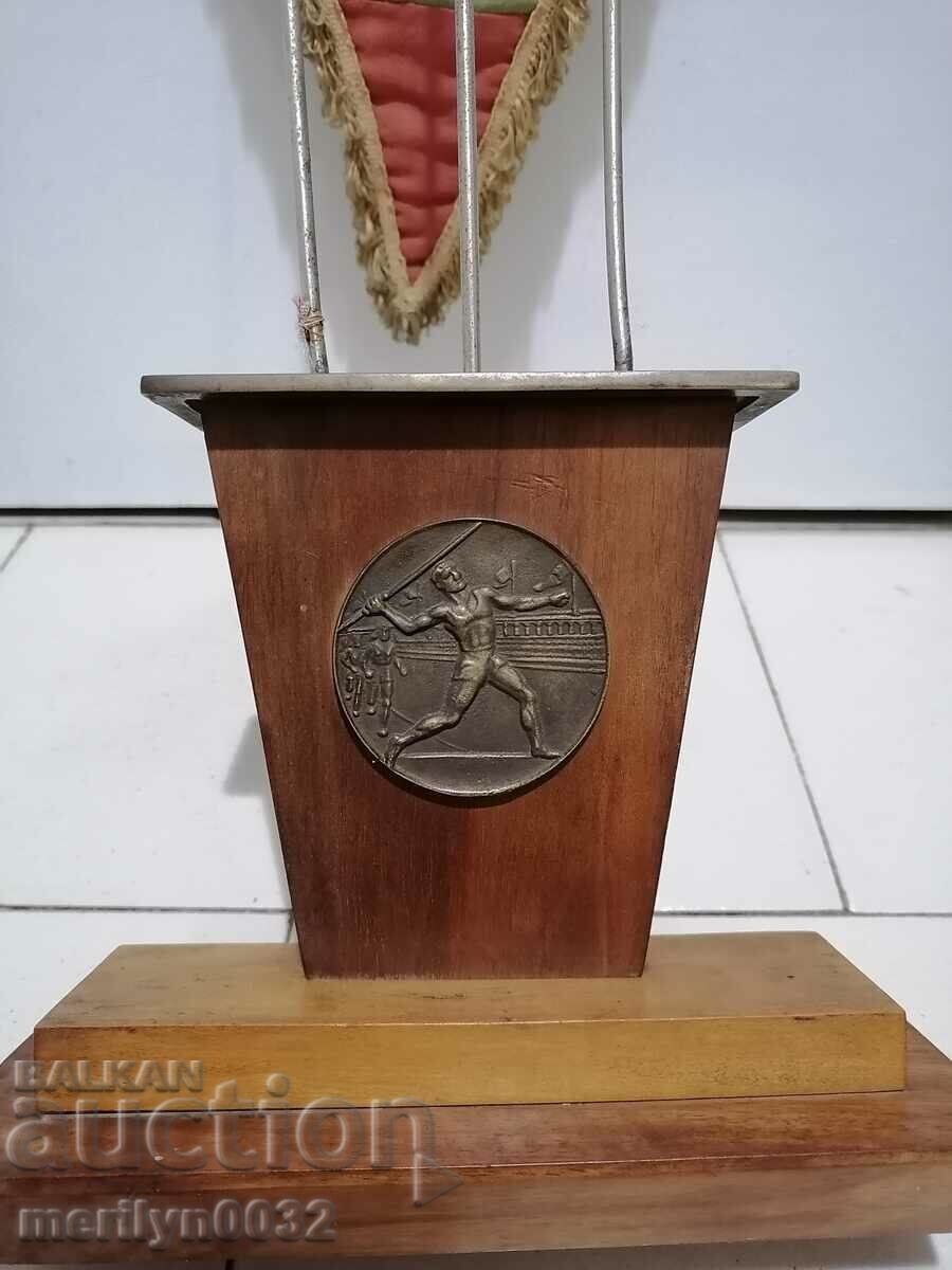 Delivery of Army award in javelin throwing, 1950s NRB Delivery of Army award in javelin throwing, 1950s NRB