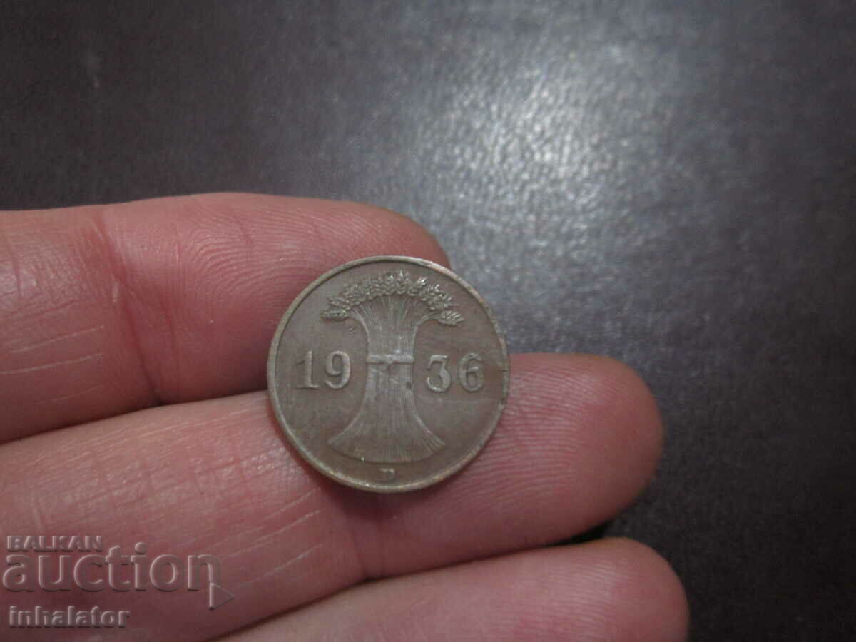 1936 letter - D - 1 pfennig Germany -