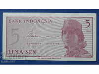 Indonezia 1964 - 5 sen UNC