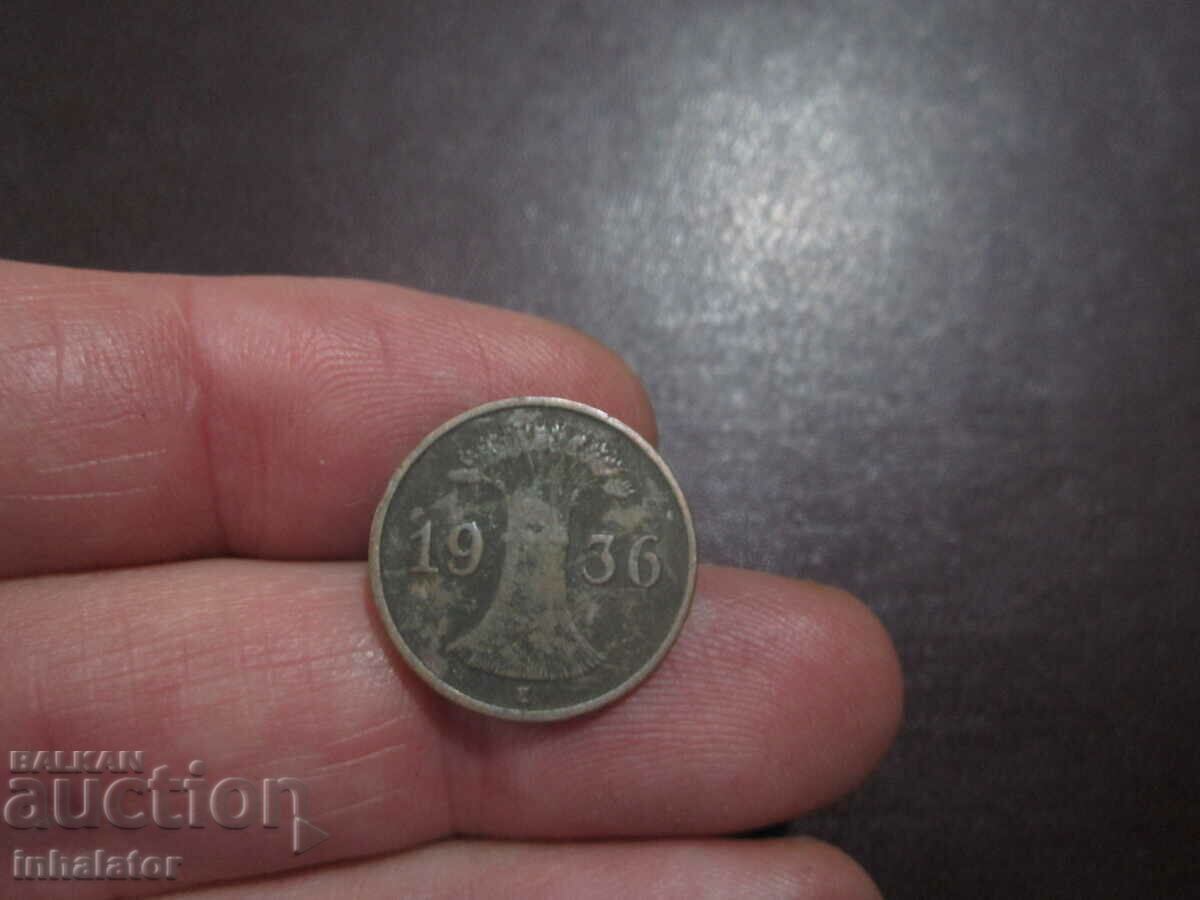 1936 letter - E - 1 pfennig Germany -