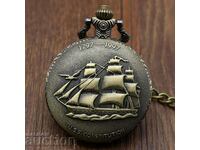 Noul ceas de buzunar cu navă navighează 1797 catarguri navighează ocean