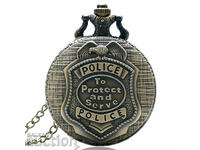 New pocket watch police officer police guard security eagle
