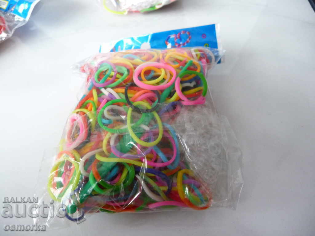 Bands for knitting bracelets and other Rainbow Loom