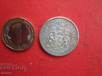 Moneda de argint 1962 de 50 de cenți Canada