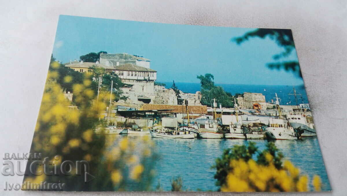 Пощенска картичка Несебър Пристанището 1983