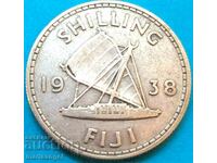 Fiji 1 Shilling 1939 Silver