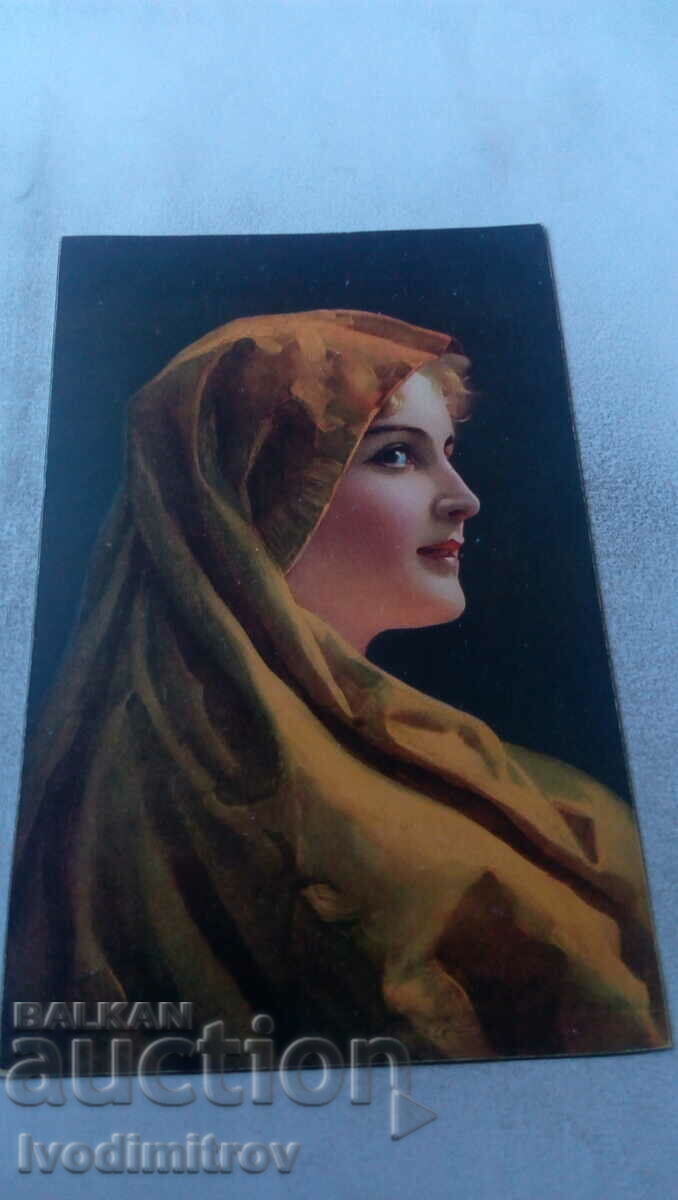 Καρτ ποστάλ Wilhelm Hunger Young Girl 1918