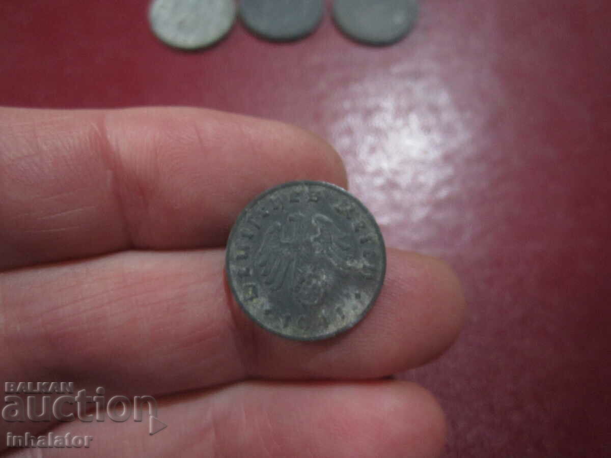 1941 scrisoare - A - 1 pfennig Germania - ZINC