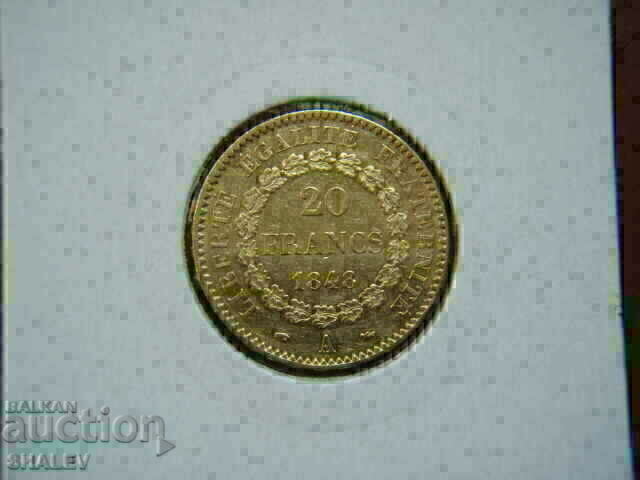 Licitație 20 franci 1848 A Franța (20 franci Franța) /2/ - AU (aur)