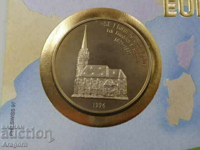 Auction rare coin and stamp envelope Liechtenstein 5 euro 1996 Auction rare coin and stamp envelope Liechtenstein 5 euro 1996