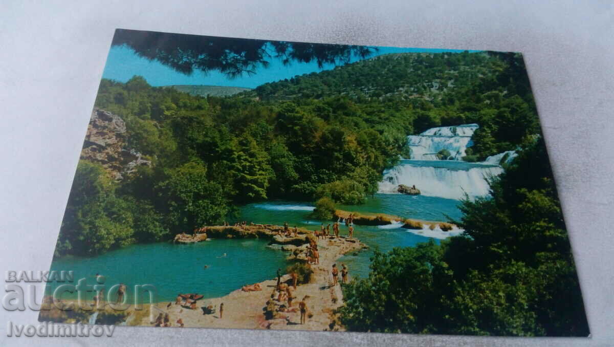 Пощенска картичка Sibenik The Krka Waterfalls
