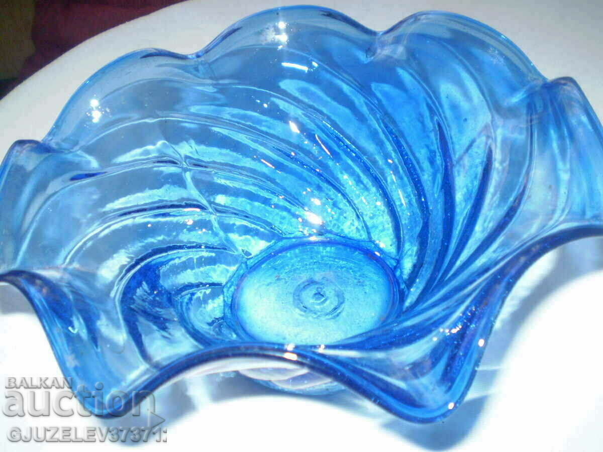 Delivery of Large Cobalt Blue Glass Bowl