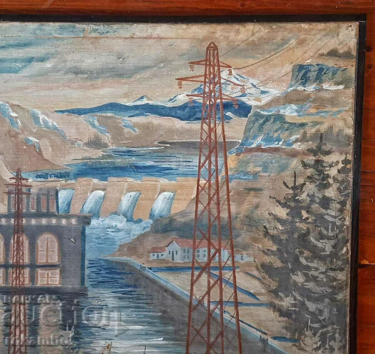 Delivery of Large painting Industrial landscape by Asen Terziev Delivery of Large painting Industrial landscape by Asen Terziev