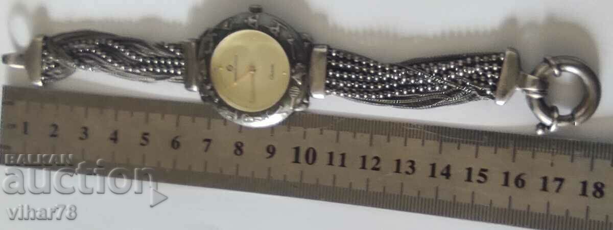 BRAND LADIES QUARTZ WATCH WITH SILVER CHAIN - 5