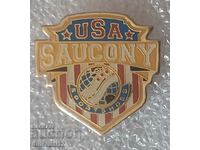 Badge. USA Saucony Sportshoes. Sports shoes