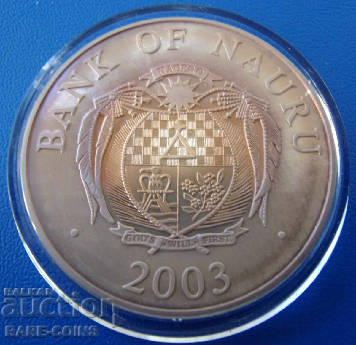 Licitație Nauru 10 dolari 2003 Extrem de rar Original Licitație Nauru 10 dolari 2003 Extrem de rar Original