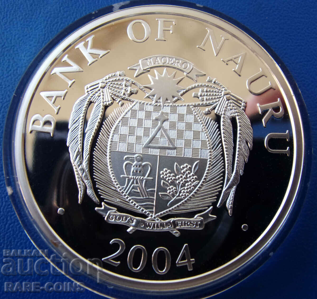 Licitație Nauru 10 dolari 2004 Extrem de rar Original Licitație Nauru 10 dolari 2004 Extrem de rar Original