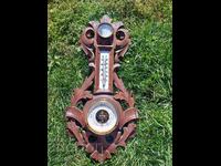 BAROMETER - THERMOMETER - HYMOGOMETER - WOOD CARVING