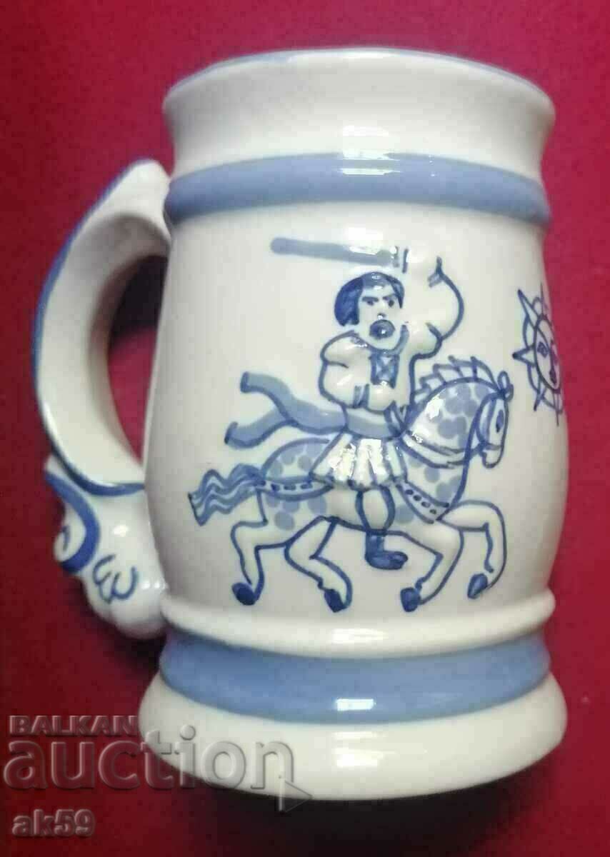 Old unique porcelain mug.