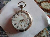 Silver pocket watch-Archimede Patent - working.